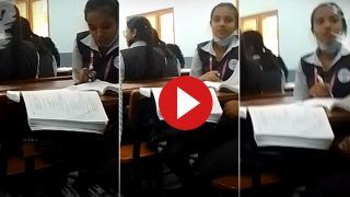 School Girl Ka Video: लड़की की किताब पर अचानक आ गई छिपकली, फिर जो हुआ सोच-सोचकर हंसेंगे | देखें वीडियो