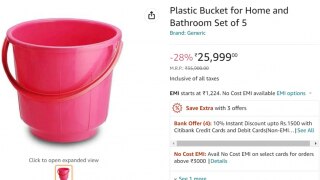 This Plastic Bucket is Being Sold For Whopping Rs 25,999 on Amazon & Balti Jokes Are Flowing On Twitter