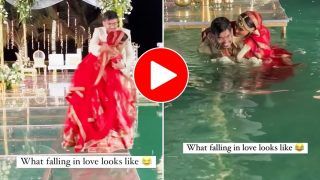 Bride Groom Video: फोटोशूट करा रहे दूल्हे को दुल्हन ने मारा ऐसा धक्का पूल में जा गिरा, गेस्ट भी नहीं रोक सके हंसी- देखें वीडियो