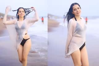 Urfi Javed Raises Mercury Levels in a Black Bikini, Spends a Day at Beach