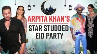 Arpita Khan Eid Party: Bhaijaan Makes A Grand Entry, Ranveer Singh Looks Dapper In A Cool Shirt And Hat | Watch Video