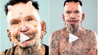 Viral Video: Meet The World's Most Pierced Man Who Has 516 Body Modifications Including 2 Horns | Watch
