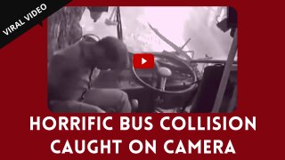 Shocking Viral Video: A Bus Driver Was Thrown Out Of His Seat After Two Private Buses Collide