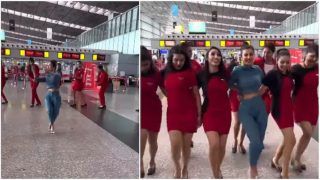Viral Video: SpiceJet Air Hostesses Dance At Kolkata Airport In Flash Mob With Bengali Actress Monami Ghosh. Watch
