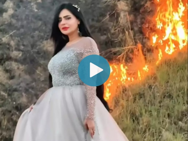 Pakistan TikTok Star Poses For A Video As Forest Fire Rages Behind Her, Leaves Internet Fuming | Watch