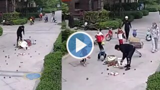 Viral Video: Kids Run to Help Man After He Drops Carton of Fruits, Kindness Moves The Internet | Watch