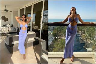 So Hot! Esha Gupta Goes Bold in Lilac Dress, Flaunts Plunging Neckline And Sexy Curves