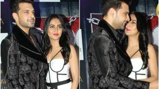 Tejasswi Prakash in Sexy Slit Dress, Karan Kundrra in Velvet Suit Win #TejRan Fans' Hearts at Lock Upp Success Bash - See Viral Pics