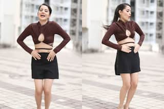 Urfi Javed Grooves in Front Cut-Out Top And Skirt, Fans Say, 'Aag Ho Bawaal Ho'