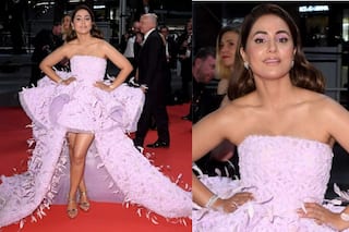 Hina Khan in Spectacular Lilac Gown Leaves Everyone Spellbound on Day 3 at Cannes 2022