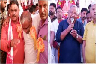 बेगूसराय में कार्यक्रम के दौरान टूटा मंच, बच गए उपमुख्यमंत्री तारकिशोर प्रशाद, रुदल राय का टूटा पैर