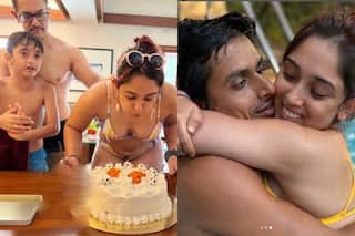 Aamir's Daughter Ira Cuts Cake Wearing Yellow Bikini, Celebrates With Dad, Azad, Reena Dutta- PICS