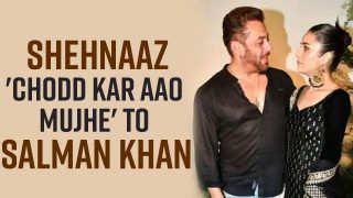 Shehnaaz Gill Says, 'Chhod Ker Aao Mujhe' To Salman Khan While leaving Arpita Khan's Eid Party, Holds His Hands, Hugs And Kisses Him | Watch Video