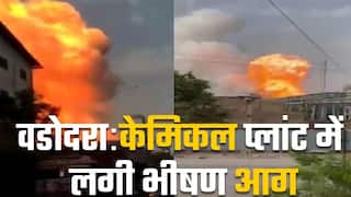 वडोदरा के केमिकल फैक्ट्री में लगी भीषण आग, बॉयलर फटने से हुआ बड़ा धमाका | Watch Video