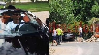 Cristiano Ronaldo's Bugatti Veyron Crashes Into Entrance of a House in Spain