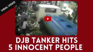 Shocking Viral Video Captured in CCTV: 5 People Injured by a Speeding Delhi Jal Board tanker