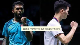Highlights HS Prannoy vs Zhao Jun Peng S/F Scorecard, Indonesia Open: Zhao Storms Into Final, Beats Prannoy 21-16, 21-15