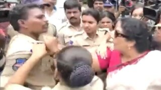 Case Filed Against Congress Leader Renuka Chowdhury For Grabbing Cop's Collar During Protest In Hyderabad