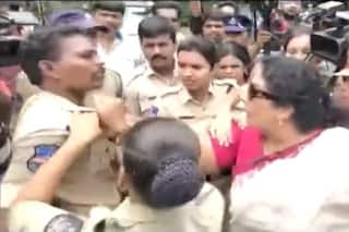 Case Filed Against Congress Leader Renuka Chowdhury For Grabbing Cop's Collar During Protest In Hyderabad