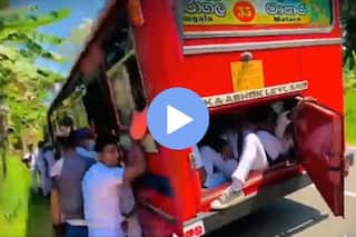 Viral Video: People Hang From Loaded Bus, Sit Inside Storage Amid Fuel Shortage in Sri Lanka. Watch
