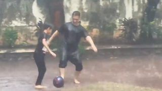 Aamir Khan And Son Azad Rao's Cute Banter During Football Session In The Rain Will Leave You Amused- Watch