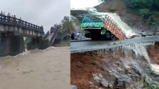 असम, मेघालय में बारिश से भारी तबाही, कहीं टूटा पुल, तो कहीं धंस गई सड़क, देखें वीडियो