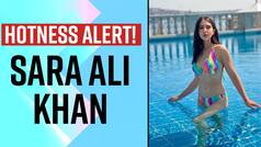Sara Ali Khan looks fabulous in her vibrant rainbow bikini, check out her smashing top bikini looks in this video