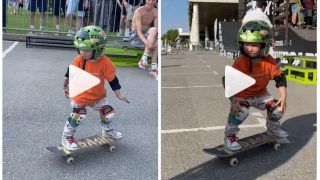 Viral Video: 4-Year-Old Boy Impresses With His Skateboarding Skills, Internet Says 'Bravo' | Watch