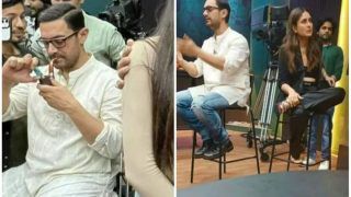 Aamir Khan Smokes A Pipe In LEAKED PICS From The Sets Of 'Koffee with Karan 7' With Kareena Kapoor Khan