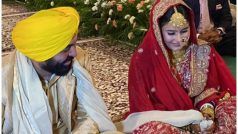 Bhagwant Mann Wedding Pics: लाल लहंगे में किसी 'अप्सरा' से कम नहीं लग रहीं भगवंत मान की दुल्हन, देखें रस्मों से शादी तक की सभी तस्वीरें...
