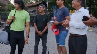 Neeraj Chopra Touches Feet Of Elderly Fan In Stockholm, Humbly Wins Hearts Of Millions; Watch Viral Video