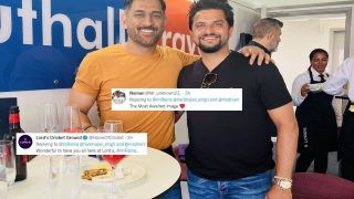 MS Dhoni-Suresh Raina Meet at Lord's in London During 2nd T20I Between Ind-Eng; CSK Fans Cannot Keep Calm | VIRAL PICS