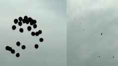 पीएम मोदी के हेलिकॉप्टर के उड़ान भरते ही कांग्रेस के प्रदर्शनकारियों ने काले गुब्बारे छोड़े, देखें वीडियो