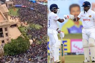 उग्र विरोध प्रदर्शन के बीच श्रीलंका vs ऑस्‍ट्रेलिया टेस्‍ट जारी, जानें आज मैदान पर क्‍या हुआ?