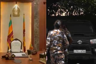 Sri Lanka: पीएम की कुर्सी और कारों के काफिले की सुरक्षा कर रहे सिक्योरिटी फोर्स के जवान