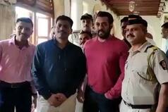 Cops Take Turns To Pose With Salman Khan Outside Mumbai Police Commissioner's Office