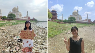 10-Yr-Old Climate Activist Shares Before And After Pics Of Trash Cleaned Around Taj Mahal. See Photos Here