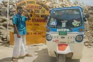 लेह के खारदुंग ला दर्रे पर पहुंचा इलेक्ट्रिक ऑटो, वीडियो शेयर कर आनंद महिंद्रा ने कही ये बात