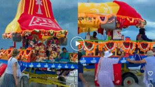 Devotees In US Celebrated Lord Jagannath's Rath Yatra Festival On Florida Beach | WATCH