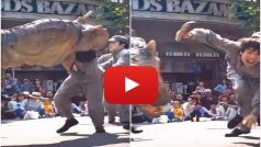 Viral Video Today: शख्स के पीछे पड़ गया डायनासोर जैसा दिखने वाला जानवर, खड़े-खड़े लगा निगलने- देखें वीडियो