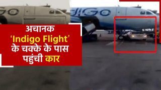 दिल्ली IGI एयरपोर्ट पर Take Off के लिए खड़ा था Indigo विमान, अचानक नीचे आ गई कार, टला बड़ा हादसा, देखें वीडियो