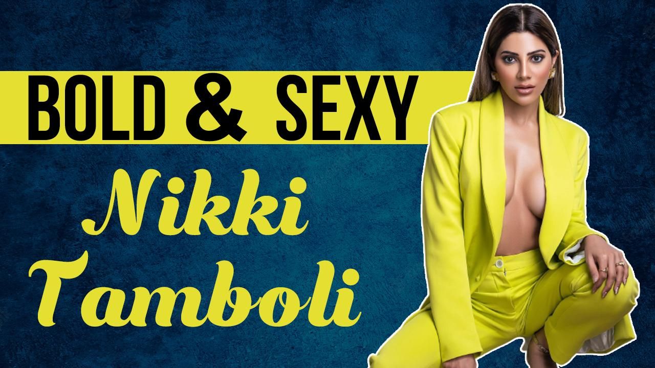 Nikki Tamboli Bold Looks: Actress Turns The Temperature Up, As she goes  braless for photo shoot | Watch Video