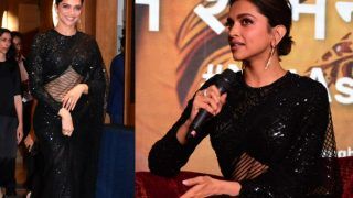 Deepika Padukone Slays in a Black Saree But That Infinity Blouse is Everything! - See Stunning Pics