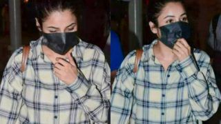 Shehnaaz Gill Nails Her Casual Airport Look With Black And White Shirt And Jeans, Fans Hail Her Comfy Fits - Watch Video