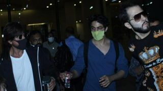 Shah Rukh Khan Shrugs Off as Fan Holds His Hand at Airport, Internet Praises Aryan Khan For Handling Situation Well - Watch Viral Video