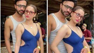 Can You Spot Ankita Lokhande’s Baby Bump in This Sexy Blue Dress? Vicky Jain Tries to Hide – Check Pics