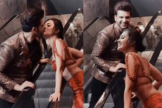 Karan Tejasswi Share a Soft Kiss on a Moving Elevator - Watch Viral Video