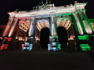 Independence Day 2022: Cinquantenaire Park in Brussels Lights Up With Tricolour