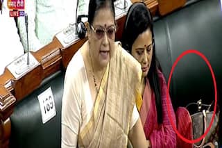 Did Mahua Moitra Hide Her Louis Vuitton Bag Worth Rs 1.6 Lakh in Lok Sabha During Price Rise Debate? WATCH