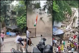 मुंबई में ताश के पत्तों की तरह ढह गई चार मंजिला इमारत, मोबाइल में कैद हुई दिल दहला देने वाली घटना